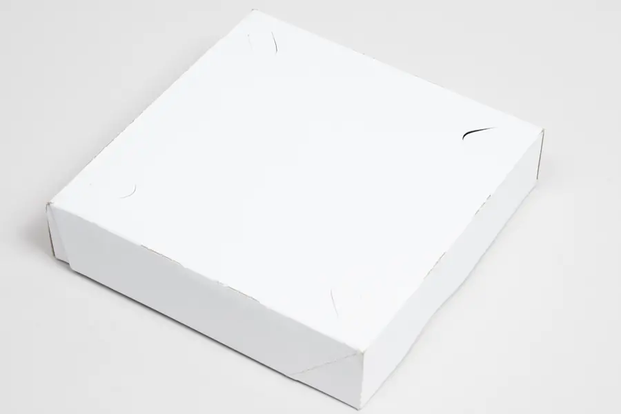 7L x 7W x 1-1/2H, Automatic Popup Pizza Boxes w/ FDA-Approved Claycoat, White