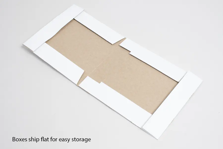 7L x 7W x 1-1/2H, Automatic Popup Pizza Boxes w/ FDA-Approved Claycoat, White