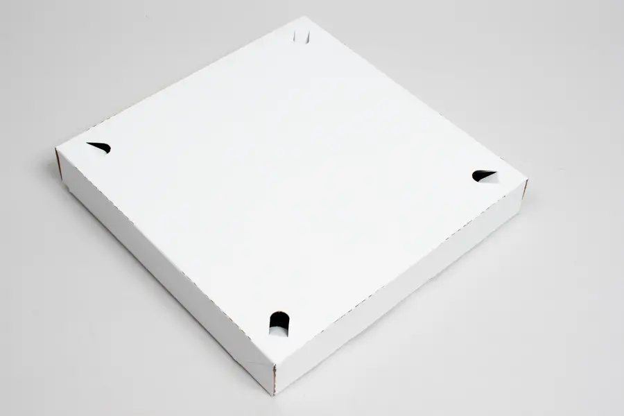 10L x 10W x 1-1/2H, Automatic Popup Pizza Boxes w/ FDA-Approved Claycoat, White