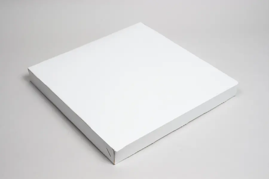 14L x 14W x 1-1/2H, Automatic Popup Pizza Boxes w/ FDA-Approved Claycoat, White
