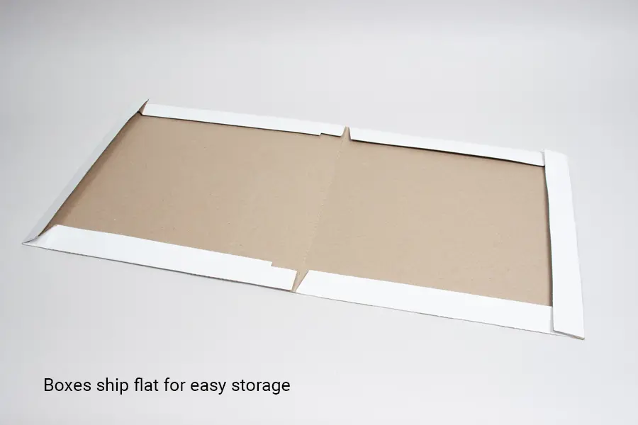 14L x 14W x 1-1/2H, Automatic Popup Pizza Boxes w/ FDA-Approved Claycoat, White