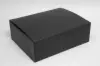 13-3/4L x 10-7/8W x 4-3/4H, Black Linen Premium Folding Gift Box, Nero Black