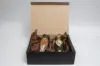 13-3/4L x 10-7/8W x 4-3/4H, Black Linen Premium Folding Gift Box, Nero Black