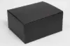 9-7/8L x 7-7/8W x 4-3/4H, Black Linen Premium Folding Gift Box, Nero Black