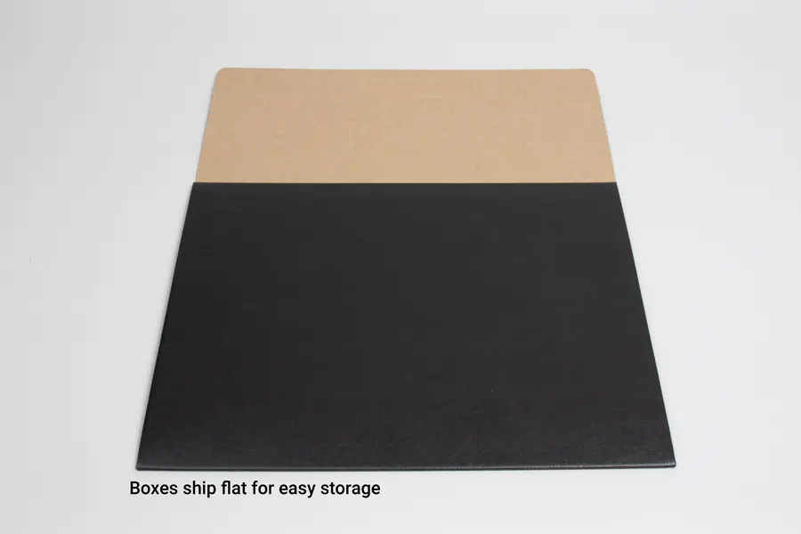11-3/4L x 39694W x 3-1/8H, Black Linen Premium Folding Gift Box, Nero Black