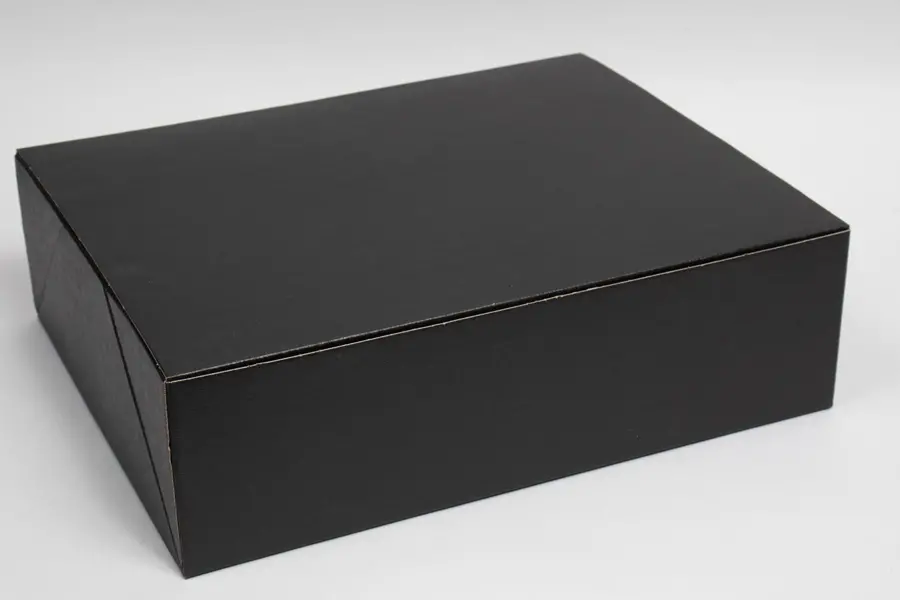 15-3/4L x 12-1/2W x 4-3/4H, Black Linen Premium Folding Gift Box, Nero Black