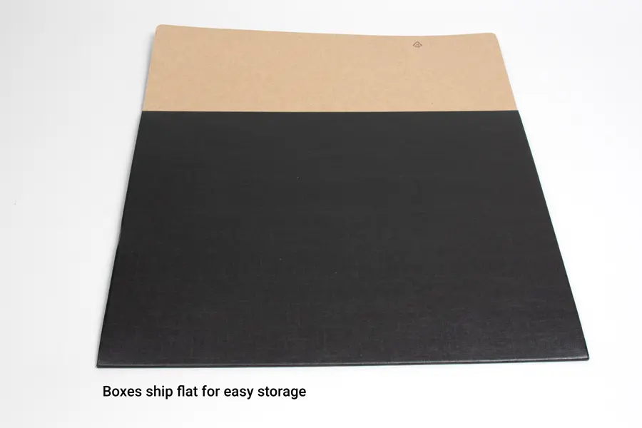 15-3/4L x 12-1/2W x 4-3/4H, Black Linen Premium Folding Gift Box, Nero Black