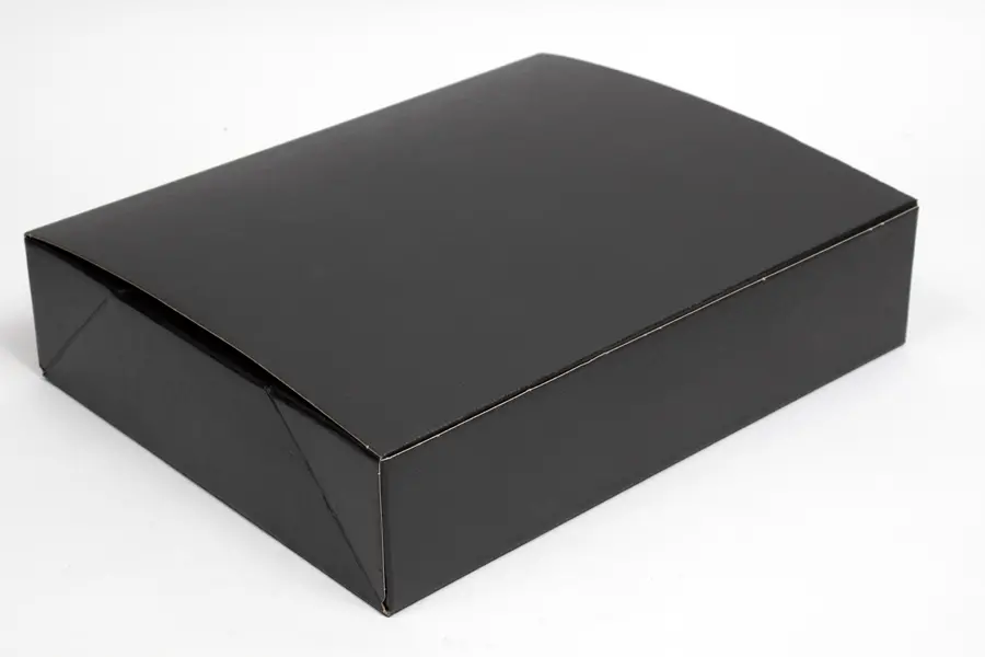 13-3/4L x 10-7/8W x 3-1/8H, Black Linen Premium Folding Gift Box, Nero Black