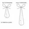 6L, Stretch Loop Bows, Metallic Silver