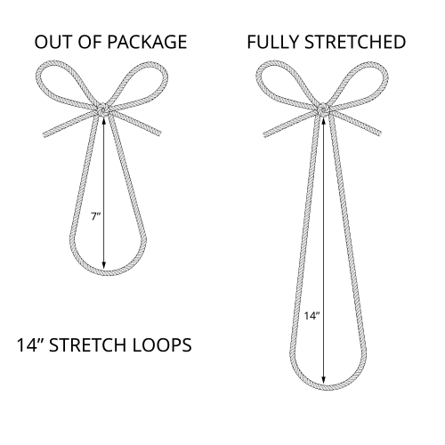 14L, Stretch Loop Bows, Metallic Copper