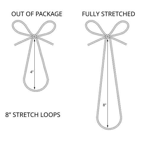 8L, Stretch Loop Bows, Metallic Gold