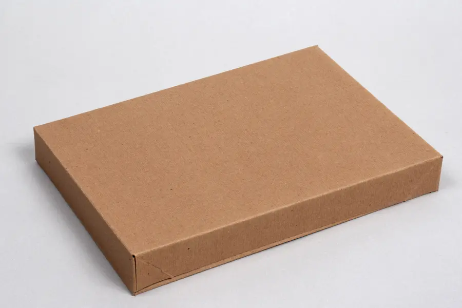 10L x 7W x 1-1/4H, Natural Kraft Pinstripe Apparel Boxes, Kraft Pinstripe