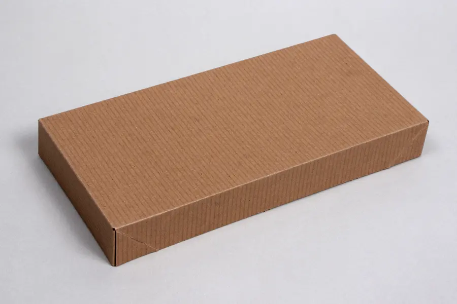 11-1/2L x 5-1/2W x 1-1/2H, Ohio Valley Recycled Kraft Apparel Boxes, Kraft Pinstripe