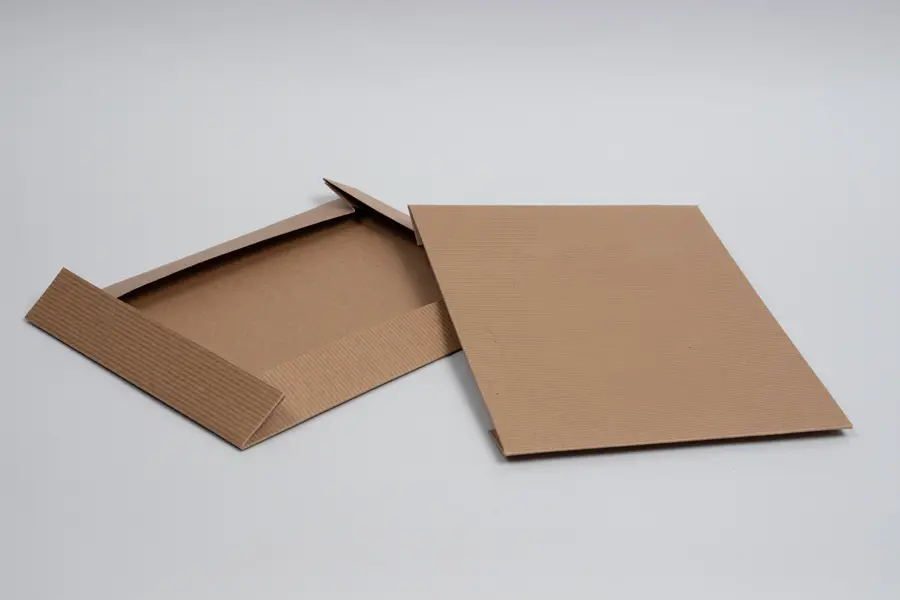 11-1/2L x 8-1/2W x 1-5/8H, Natural Kraft Pinstripe Apparel Boxes, Kraft Pinstripe