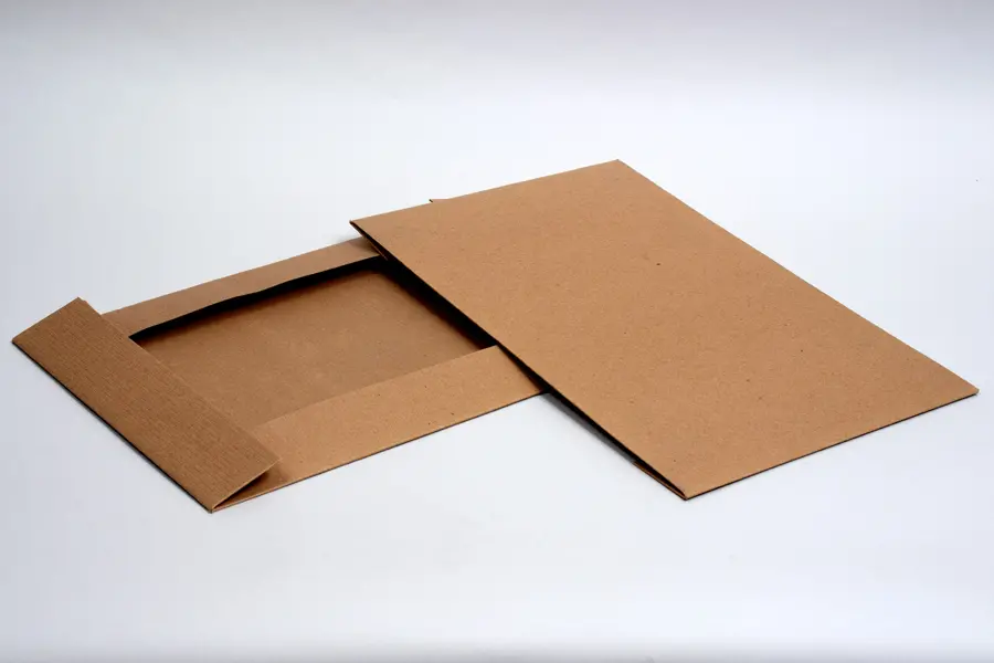 15L x 9-1/2W x 2H, Natural Kraft Pinstripe Apparel Boxes, Kraft Pinstripe