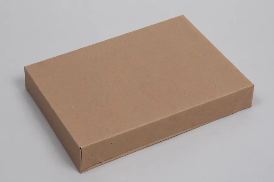 11-1/2L x 8-1/2W x 1-5/8H, Natural Kraft Pinstripe Apparel Boxes, Kraft Pinstripe