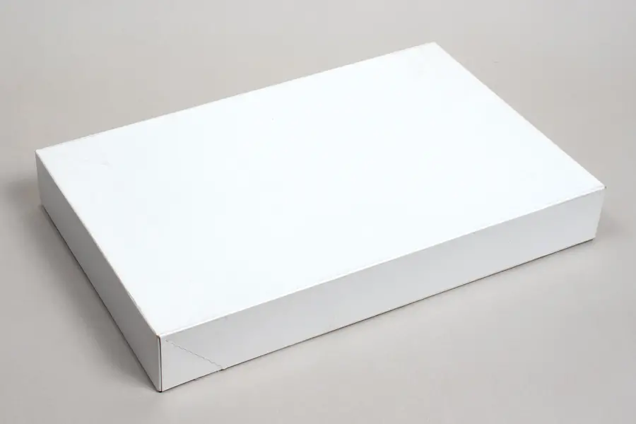 15L x 9-1/2W x 2H, Ohio Valley White Gloss Apparel Boxes