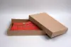 17L x 11W x 2-1/2H, Natural Kraft Pinstripe Apparel Boxes, Kraft Pinstripe