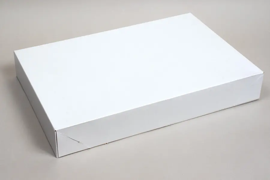 17L x 11W x 2-1/2H, Ohio Valley White Gloss Apparel Boxes