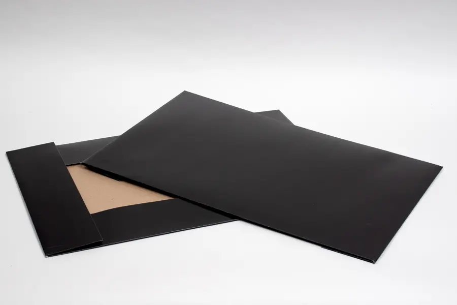 19L x 12W x 3H, Ohio Valley Colored Pop Up Apparel Boxes, Black Gloss