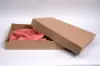 19L x 12W x 3H, Natural Kraft Pinstripe Apparel Boxes, Kraft Pinstripe