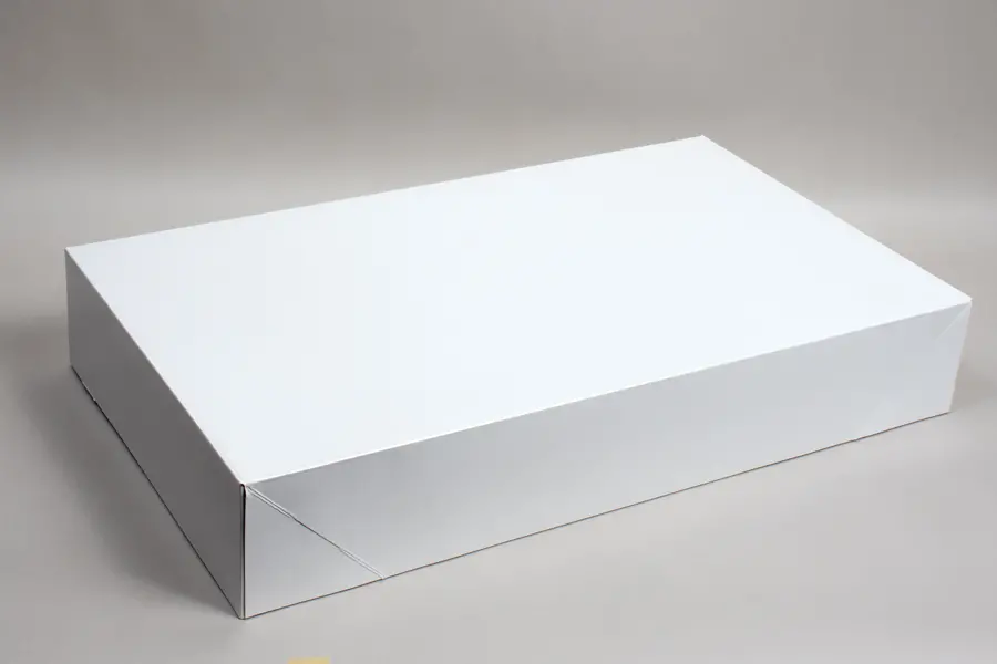 24L x 14W x 4H, Ohio Valley White Gloss Apparel Boxes