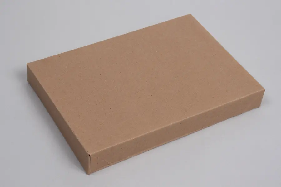 24L x 14W x 4H, Natural Kraft Pinstripe Apparel Boxes, Kraft Pinstripe