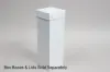 4L X 4W X 12H, HIGH-WALLED FOLDING GIFT BOX BASE (BASE ONLY), WHITE