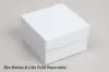 5L X 5W X 3H, HIGH-WALLED FOLDING GIFT BOX BASE (BASE ONLY), WHITE