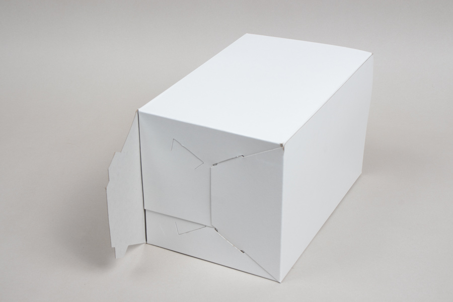 6L x 6W x 6H, High-Walled Folding Gift Box Base (Base Only), White