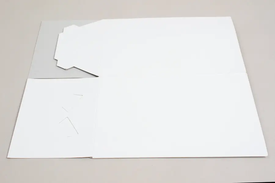 6L X 6W X 9H, HIGH-WALLED FOLDING GIFT BOX BASE (BASE ONLY), WHITE