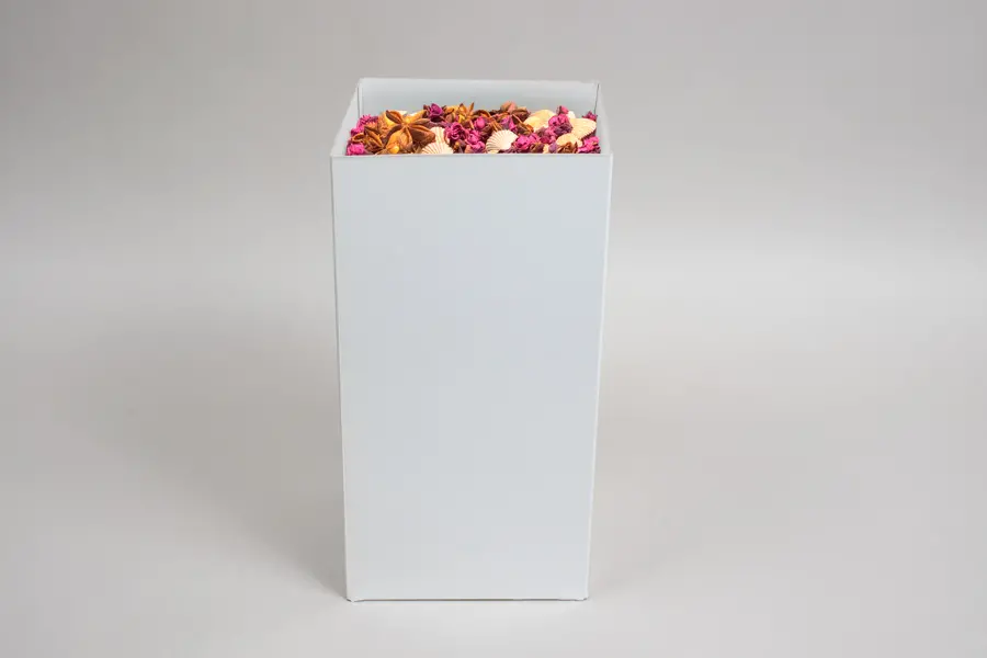 6L X 6W X 12H, HIGH-WALLED FOLDING GIFT BOX BASE (BASE ONLY), WHITE