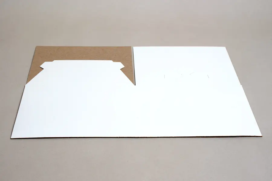 8L X 8W X 6H, HIGH-WALLED FOLDING GIFT BOX BASE (BASE ONLY), WHITE