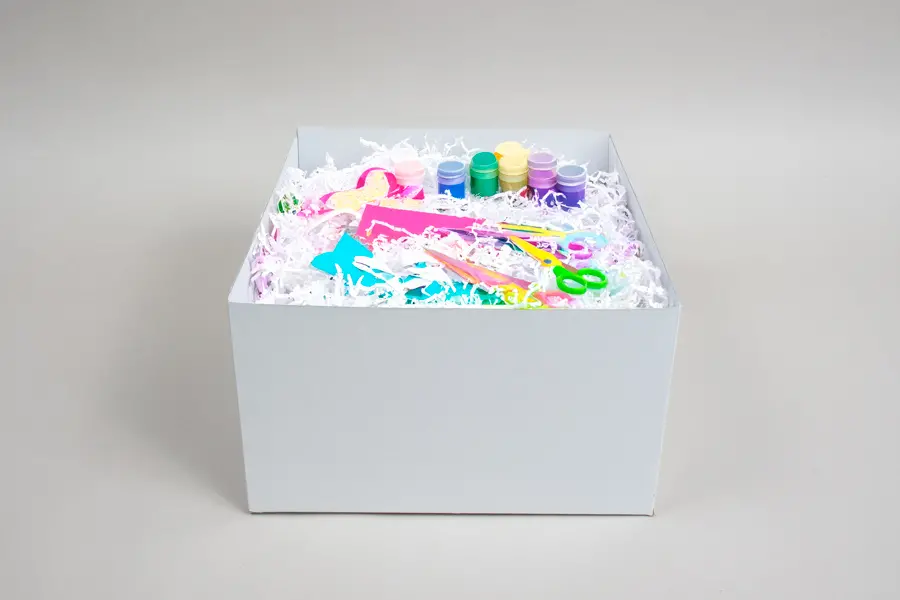 10L X 10W X 6H, HIGH-WALLED FOLDING GIFT BOX BASE (BASE ONLY), WHITE