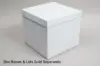 10L X 10W X 9H, HIGH-WALLED FOLDING GIFT BOX BASE (BASE ONLY), WHITE