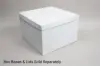14L X 14W X 9H, HIGH-WALLED FOLDING GIFT BOX BASE (BASE ONLY), WHITE