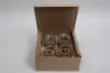 8L x 8W x 3-1/2H, Ohio Valley Natural Kraft Pinstripe Tuck-Top Gift Boxes