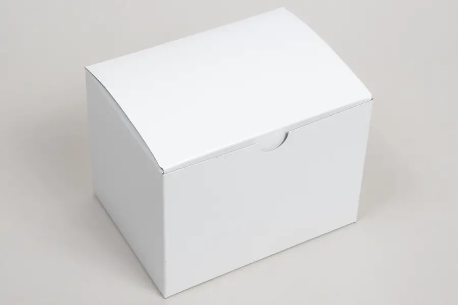4-1/2L x 6W x 4-1/2H, Ohio Valley Natural White Gloss Tuck-Top Gift Boxes