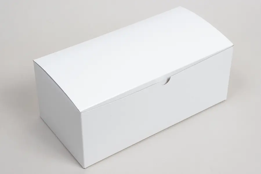 4-1/2L x 9W x 4-1/2H, Ohio Valley Natural White Gloss Tuck-Top Gift Boxes