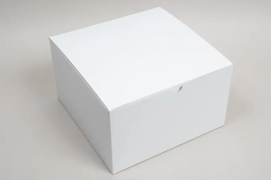 10L x 10W x 6H, Ohio Valley Natural White Gloss Tuck-Top Gift Boxes