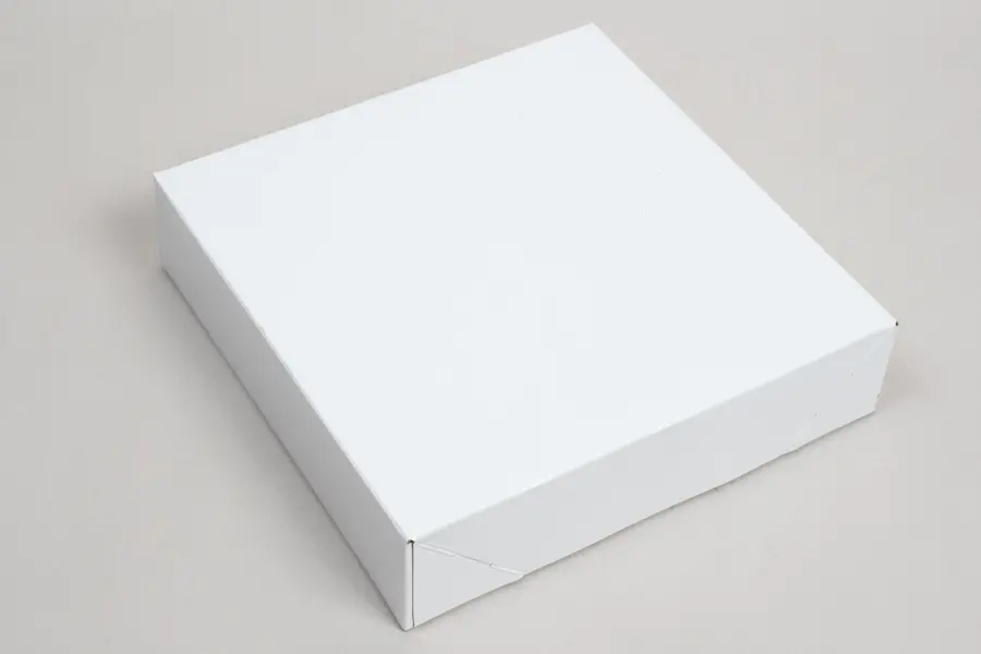 16L x 16W x 3H, Ohio Valley Natural White Gloss Tuck-Top Gift Boxes