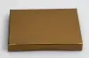 4-5/8L x 3-3/8W x 5/8H, Flip-Boxes Gift Card Boxes - Plastic Insert, Gold Ice