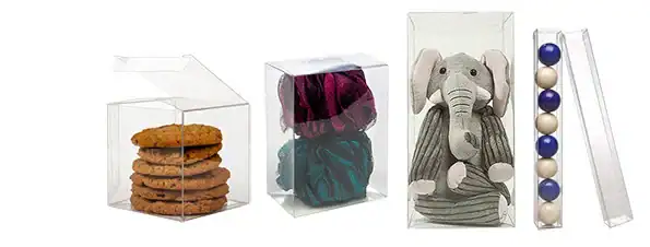 5/8W x 5/8L x 4-1/4H, FDA Food Safe Clear Boxes