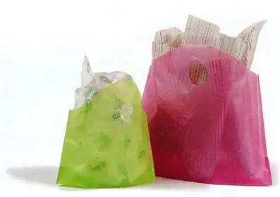 Frosted Wave Top Diecut Handle Bags