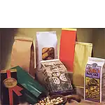 3-3/8W x 2-1/2L x 7-3/4H - 1/2 lb, Reclosable Tin Tie / Coffee Bean Bags, Black Gloss