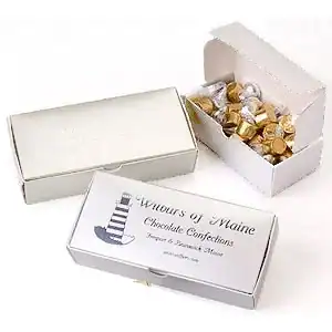 Folding 1 Piece White Candy Boxes