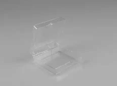 Rigid Hinged Plastic Boxes - 3 x 3"