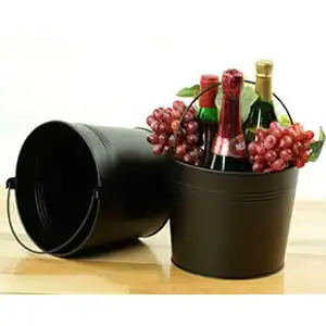 8-1/2 inch Black Painted Handle Pail