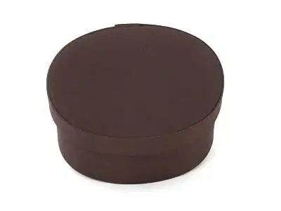 5-3/8W x 3-5/8L x 2-1/2H, Dark Brown Fabric Boxes