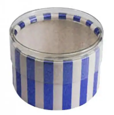 2W x 1L, Round Plastic Favor Boxes, Royal Stripes